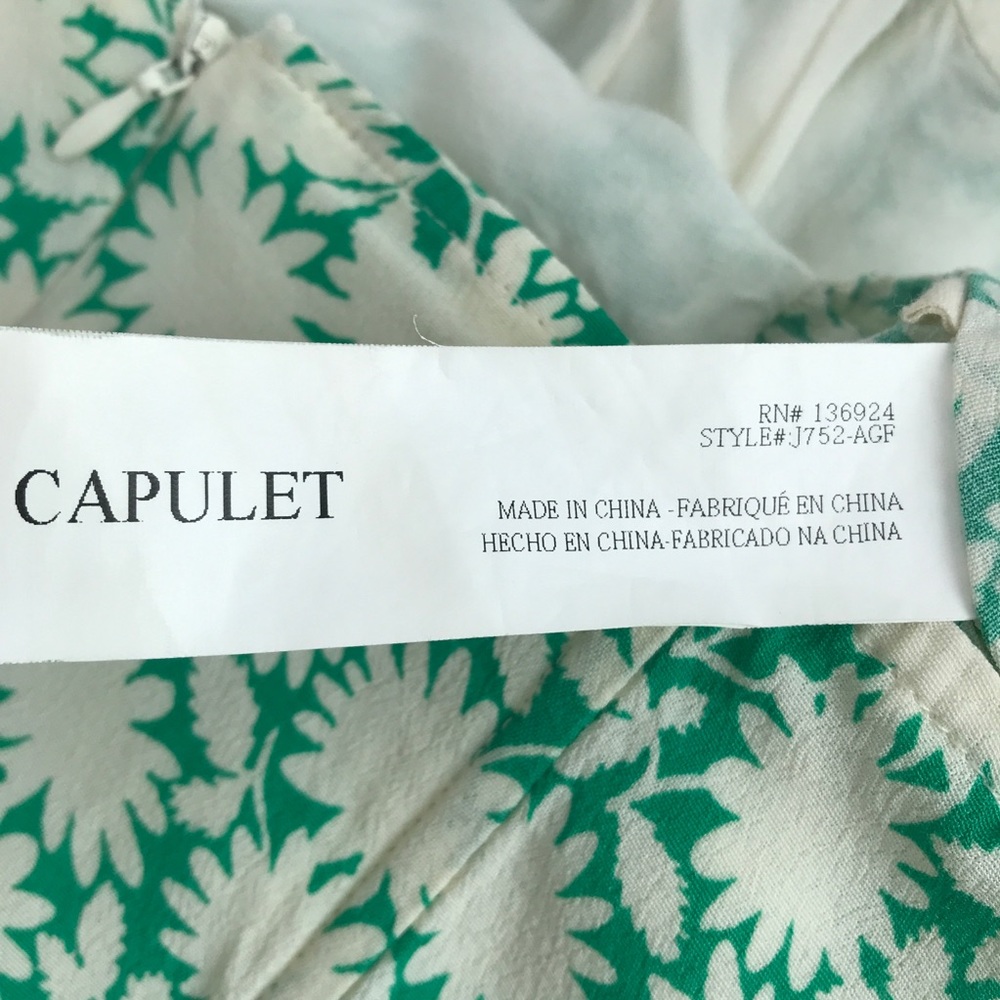 CAPULET WOMENS JUMPSUIT GREEN FLORAL WIDE LEG CORSET 4 - Picture 13 of 13
